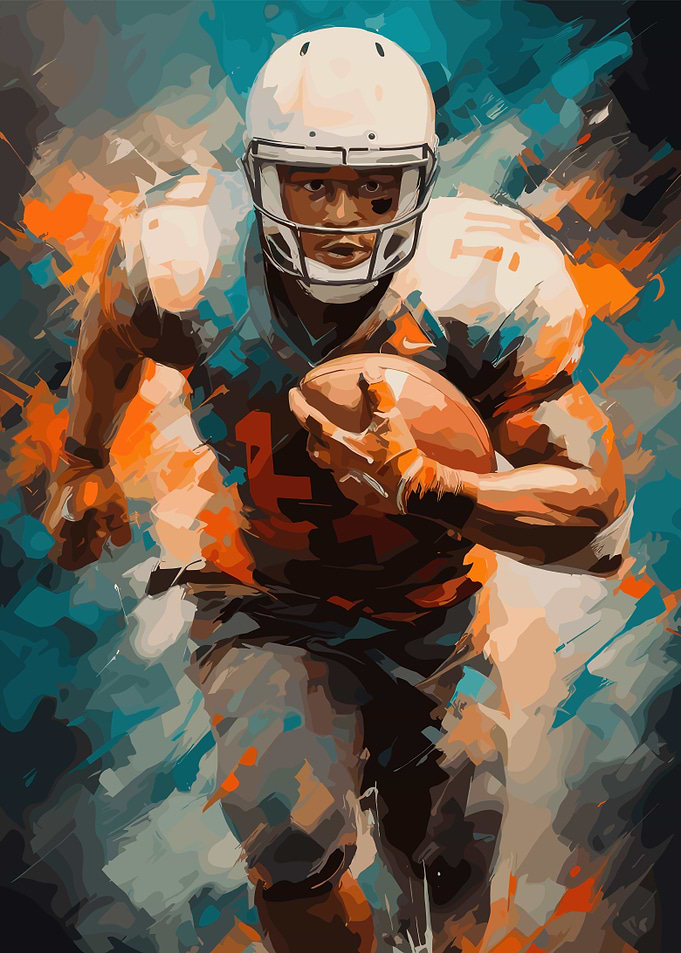 American Football Player Digital Art