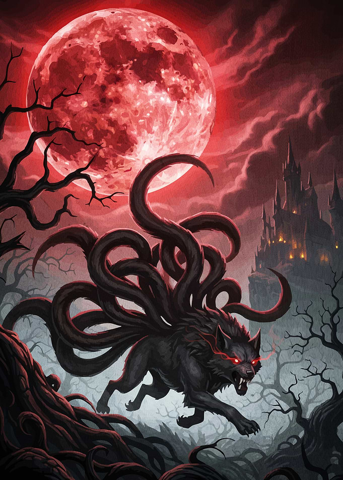 Nine-tailed Wolf Blood Moon