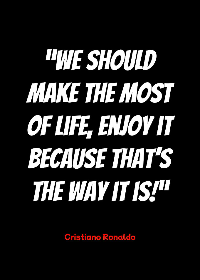 cristiano ronaldo inspirational quote poster