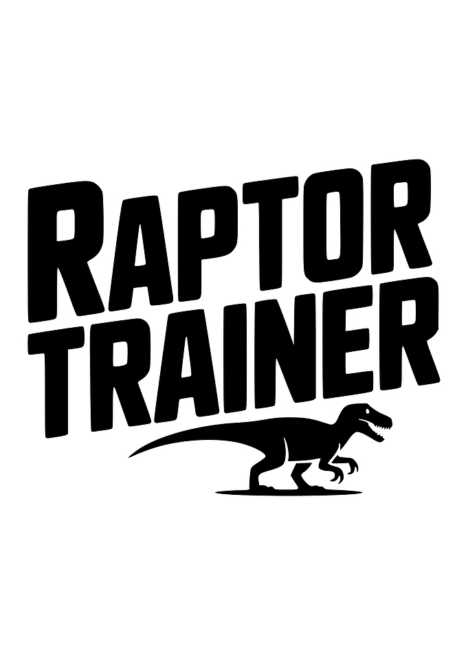 Raptor Trainer Black and White Graphic