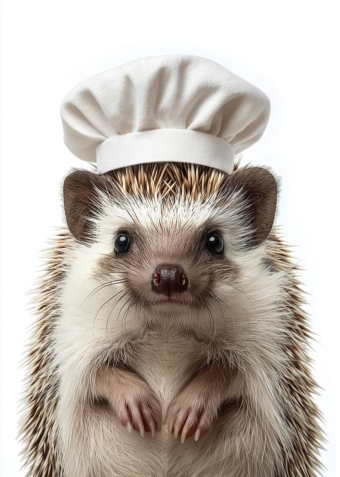 Hedgehog Chef Portrait