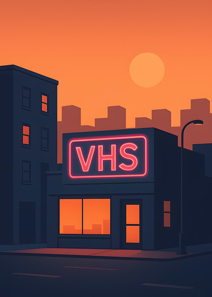 VHS Storefront at Sunset