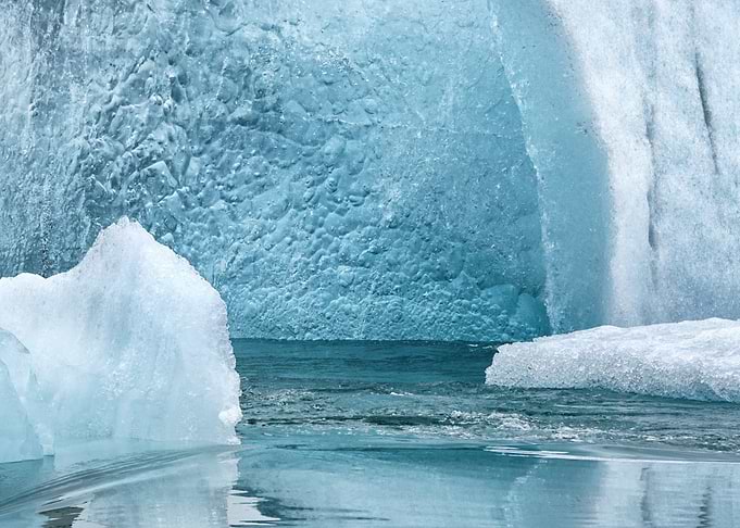 Icebergs in Jokulsarlon Glacier Lagoon, Iceland