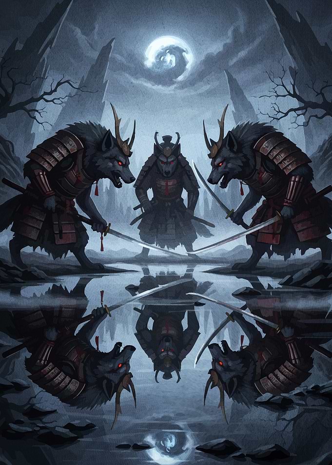 Samurai Wolf Pack Moonlight