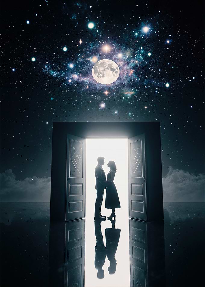 Couple at Doorway to Space