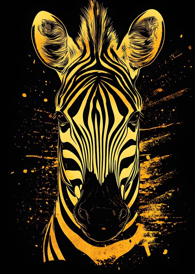 Zebra Animal Zebra design Poster Art