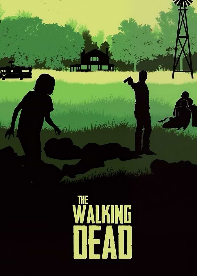 The Walking Dead Silhouette Poster