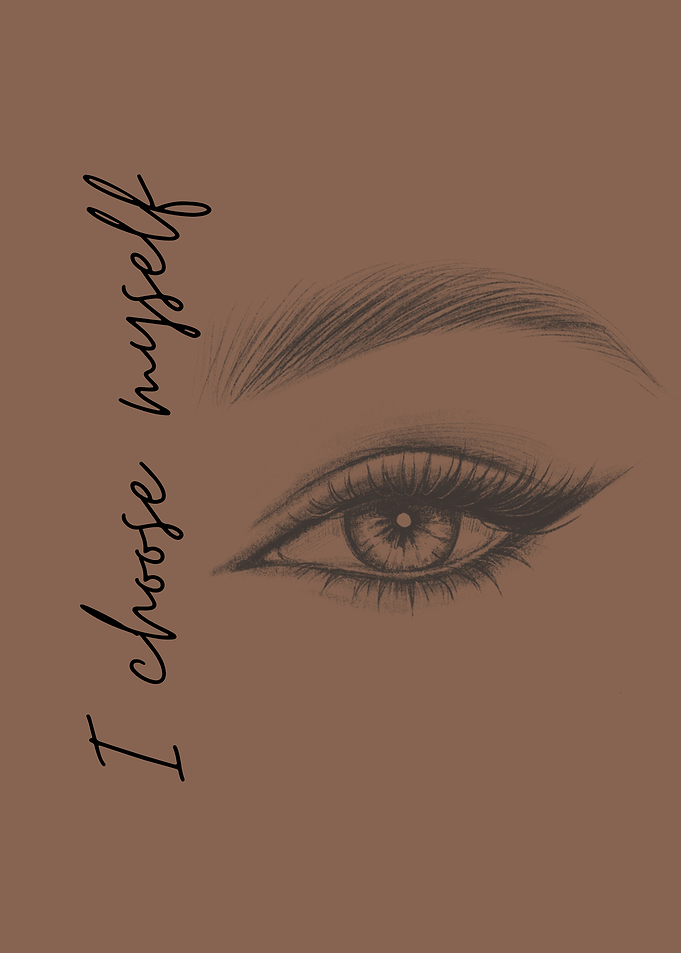 Eye Sketch with Inspirational Text