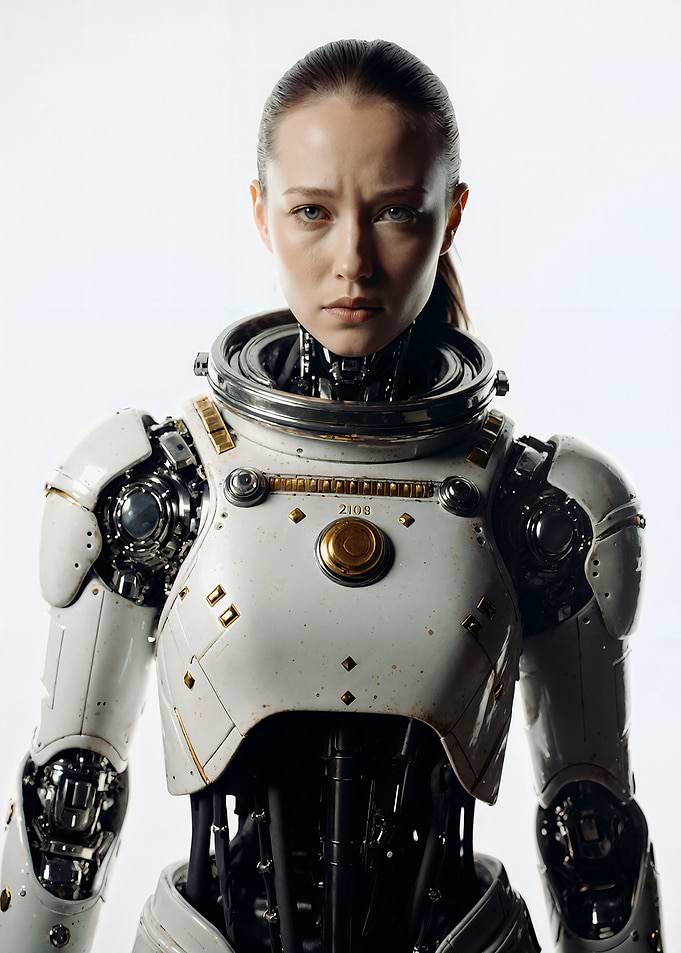 Cyborg Woman Portrait