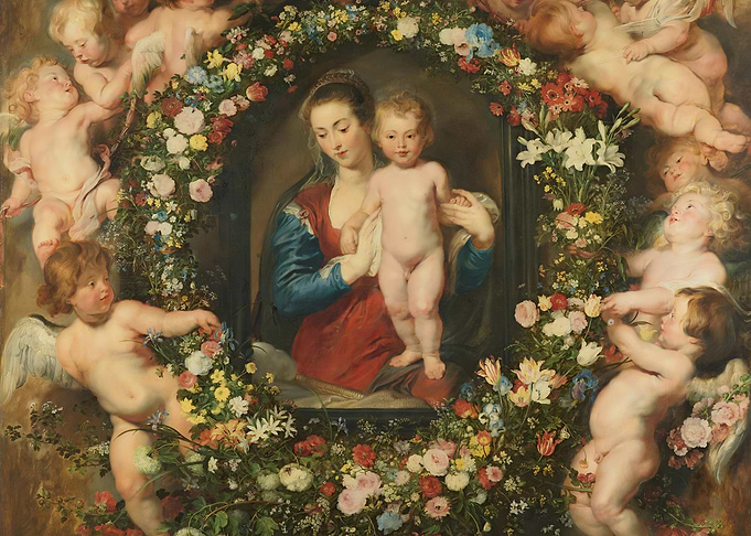 Madonna and Child with Angels Painting