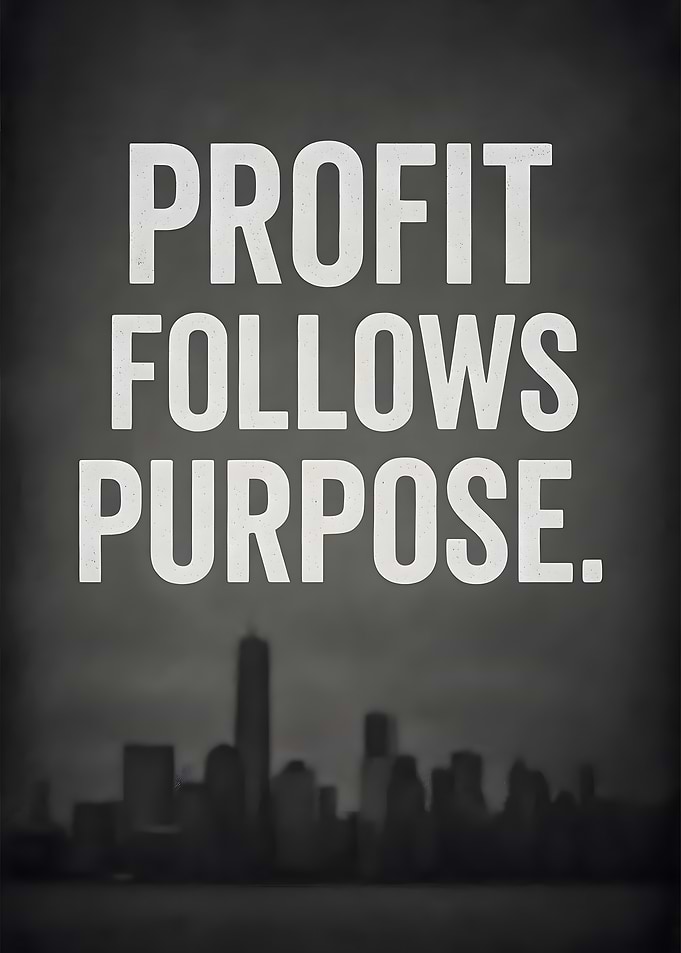 Profit Follows Purpose Inspirational Quote