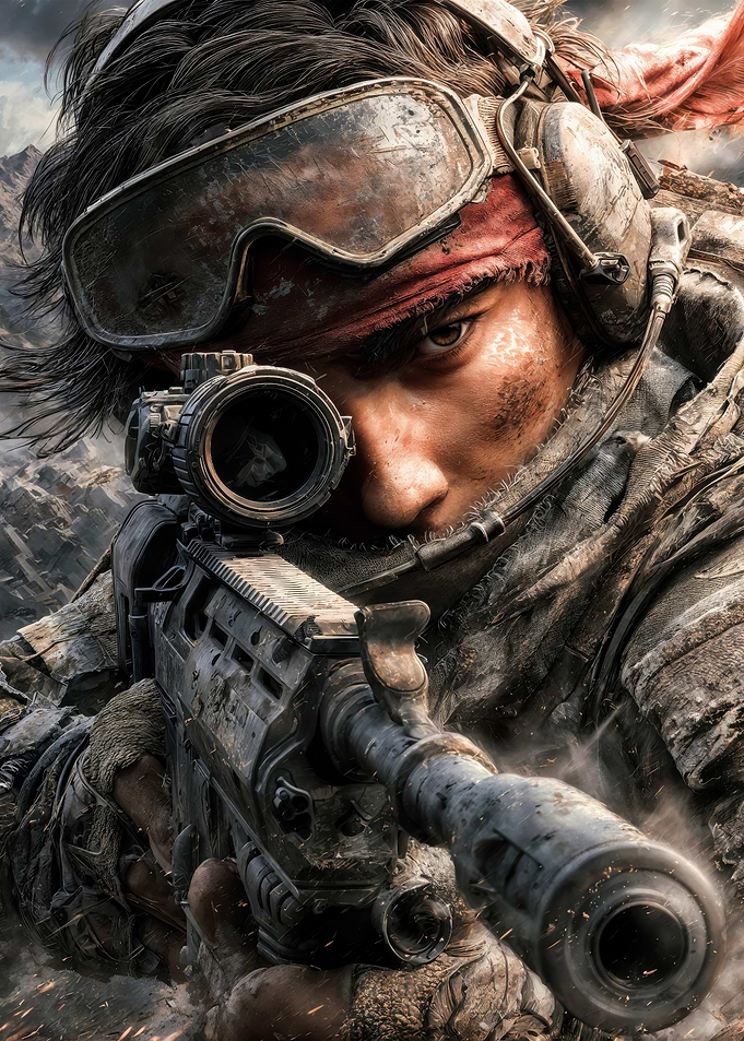 Sniper, Intense Gaze, War