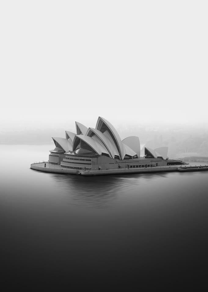 Sydney Opera House Black and White