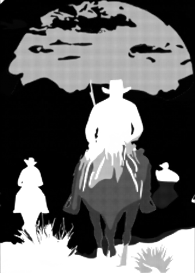 Western Riders Black and White