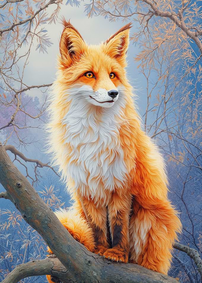 Fox on a Branch
