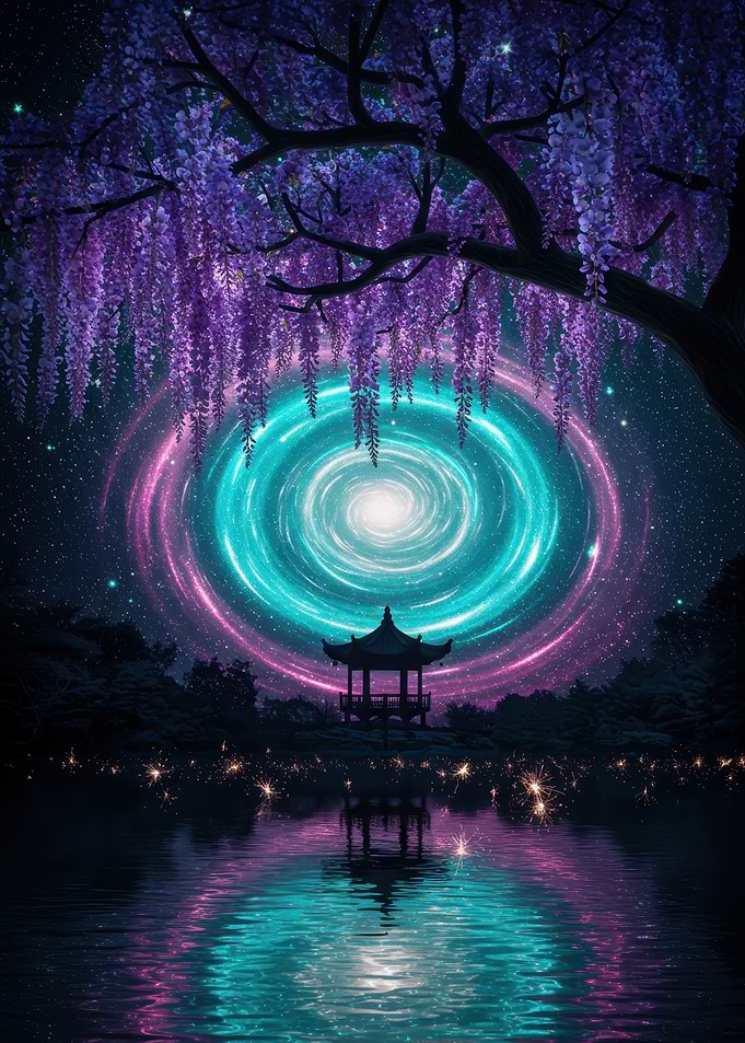 Fantasy Landscape with Portal and Gazebo
