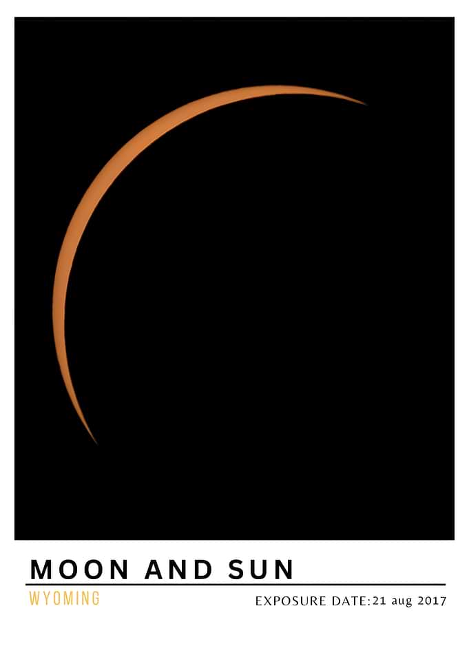Moon and Sun Wyoming Eclipse