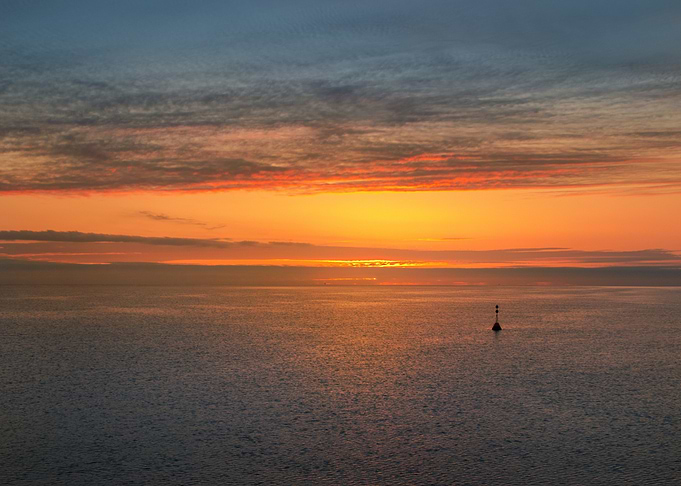 Ocean Sunset with Buoy