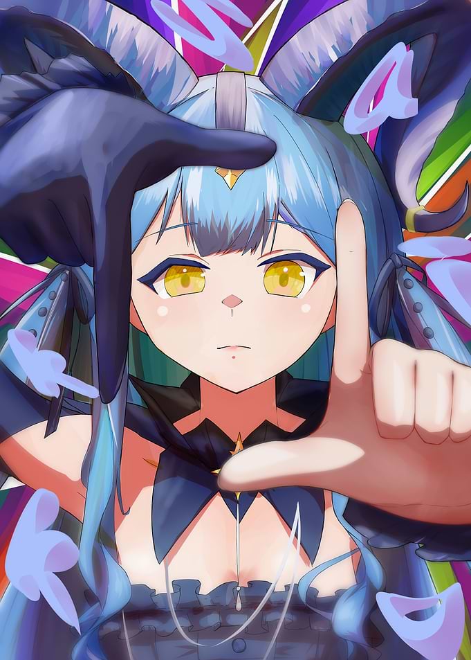 Anime Girl Framing with Hands