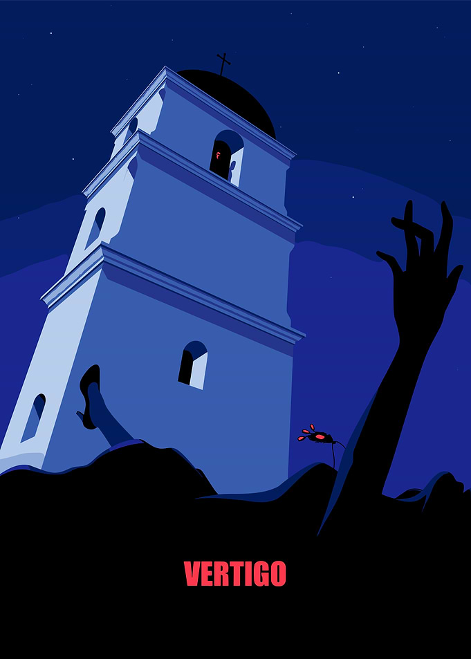 Vertigo Movie Poster Illustration