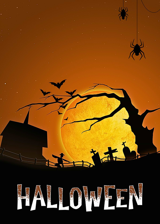 Halloween Night Spooky Scene