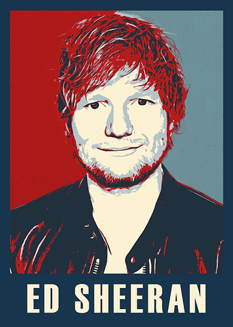 Ed Sheeran Hope Poster Style Portrait