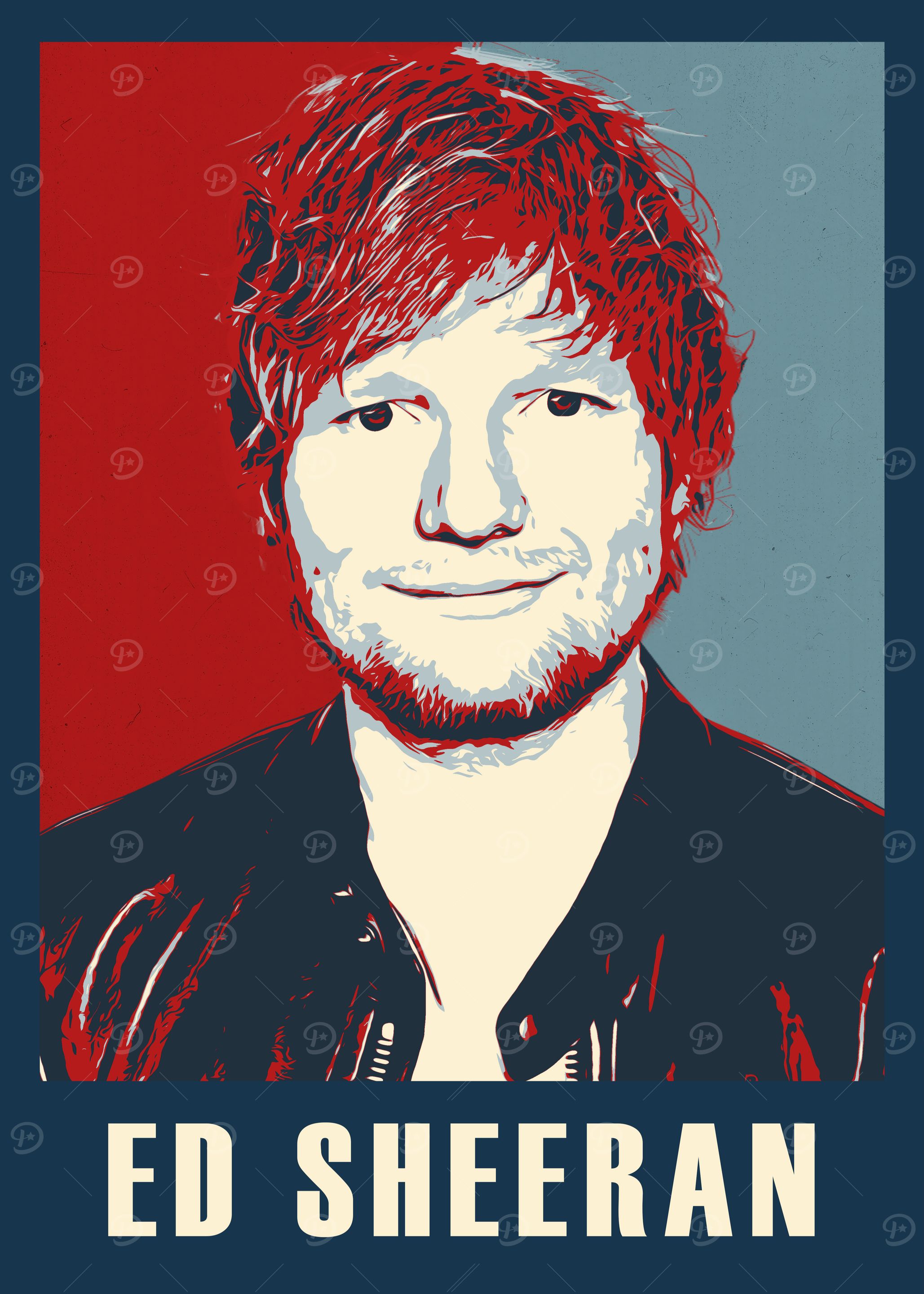 Ed Sheeran Hope Poster Style Portrait