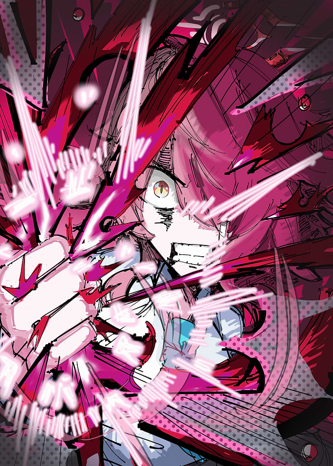 Anime Character with Pink Hair