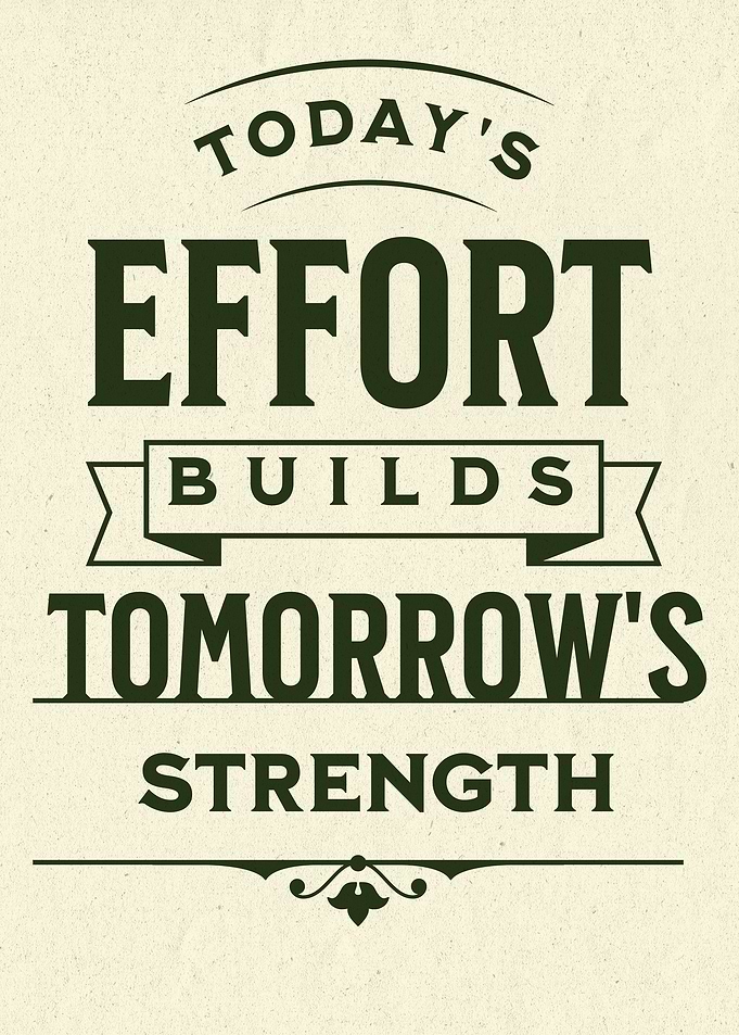 Motivational Quote: Effort Builds Strength