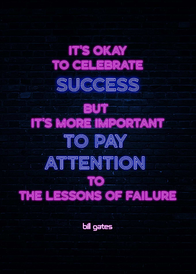 Bill Gates Quote Neon Sign