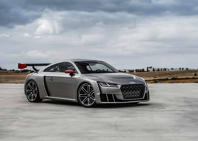 Silver Audi TT with Red Accents