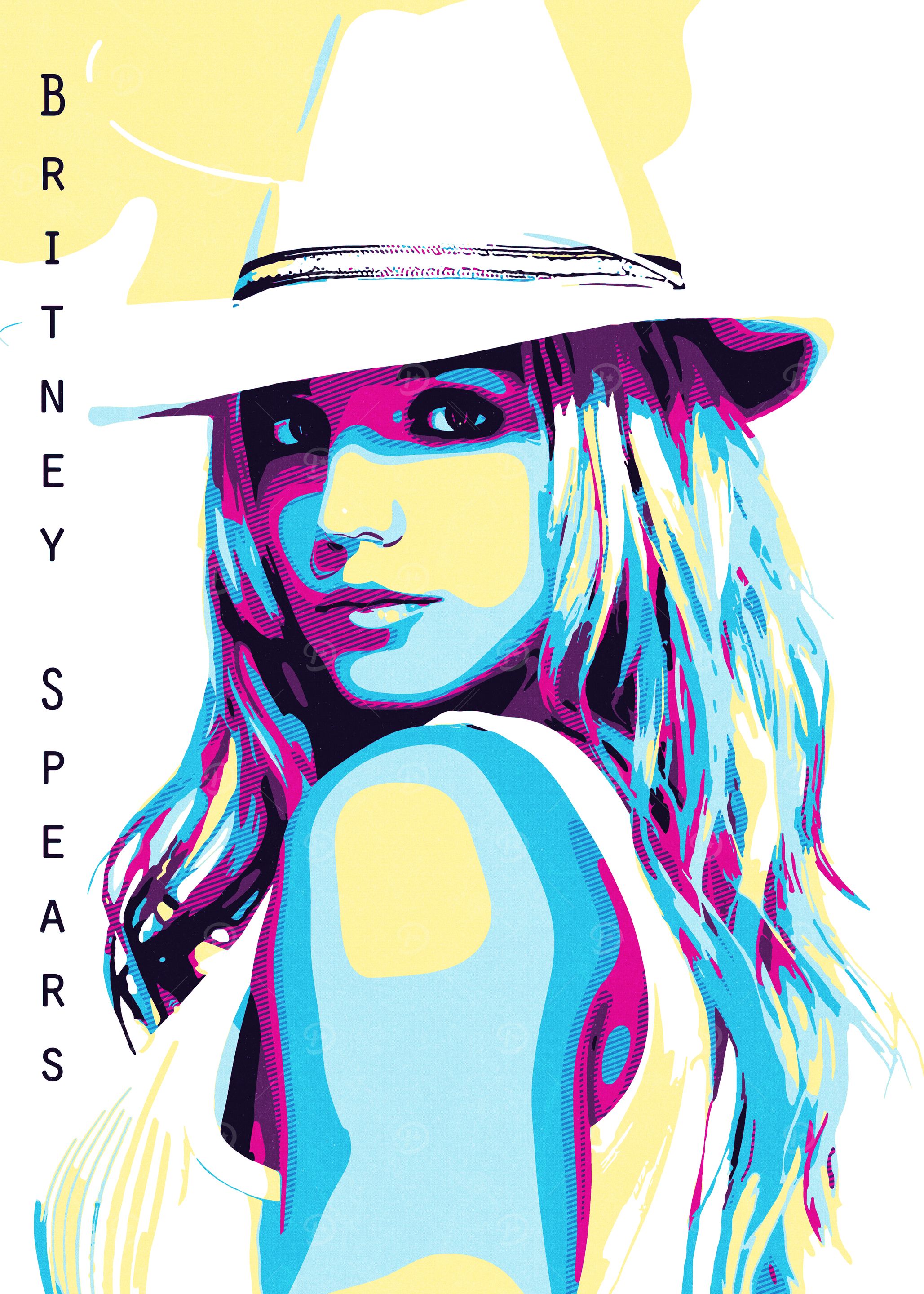 Britney Spears Pop Art Portrait