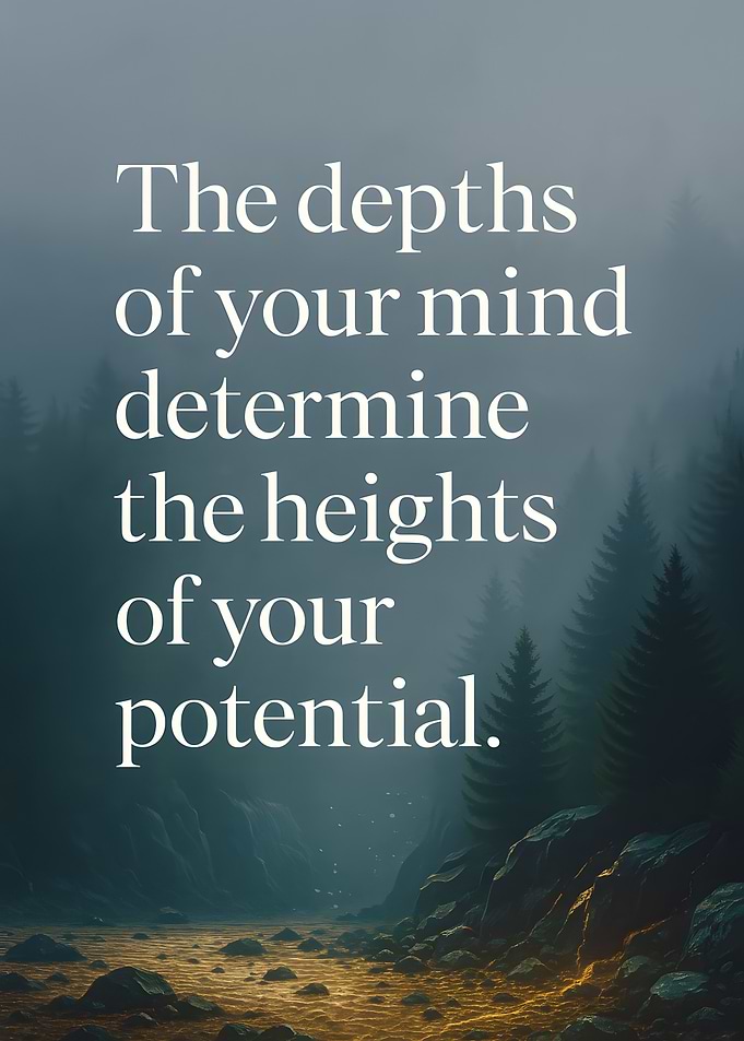 Inspirational Quote Forest Landscape