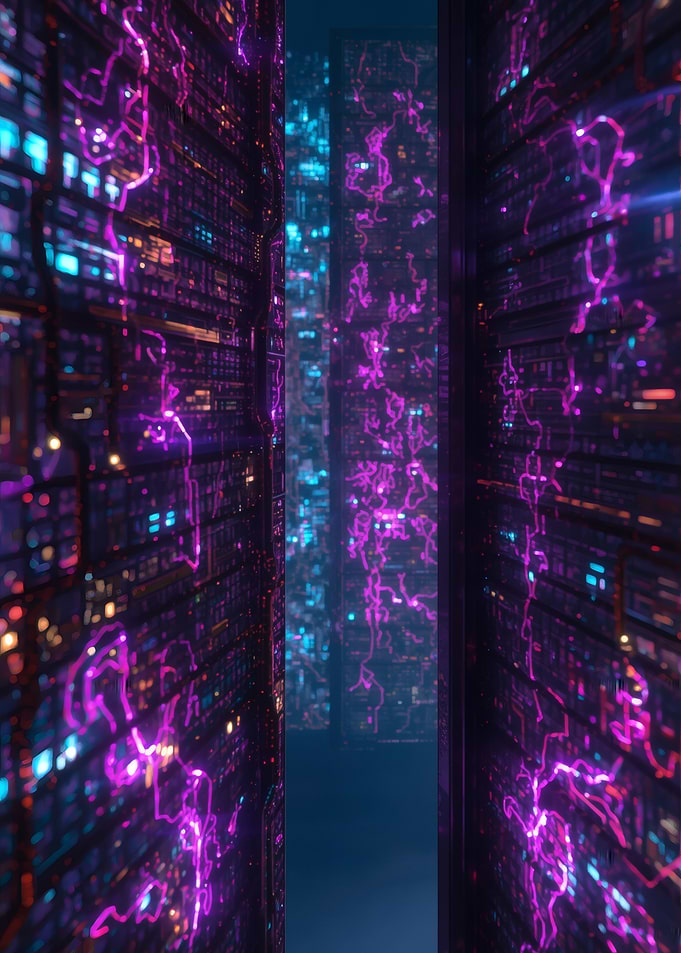 Cyberpunk Cityscape with Neon Lights