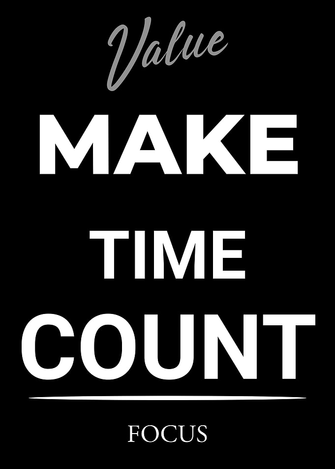 Make Time Count: Inspirational Text Art