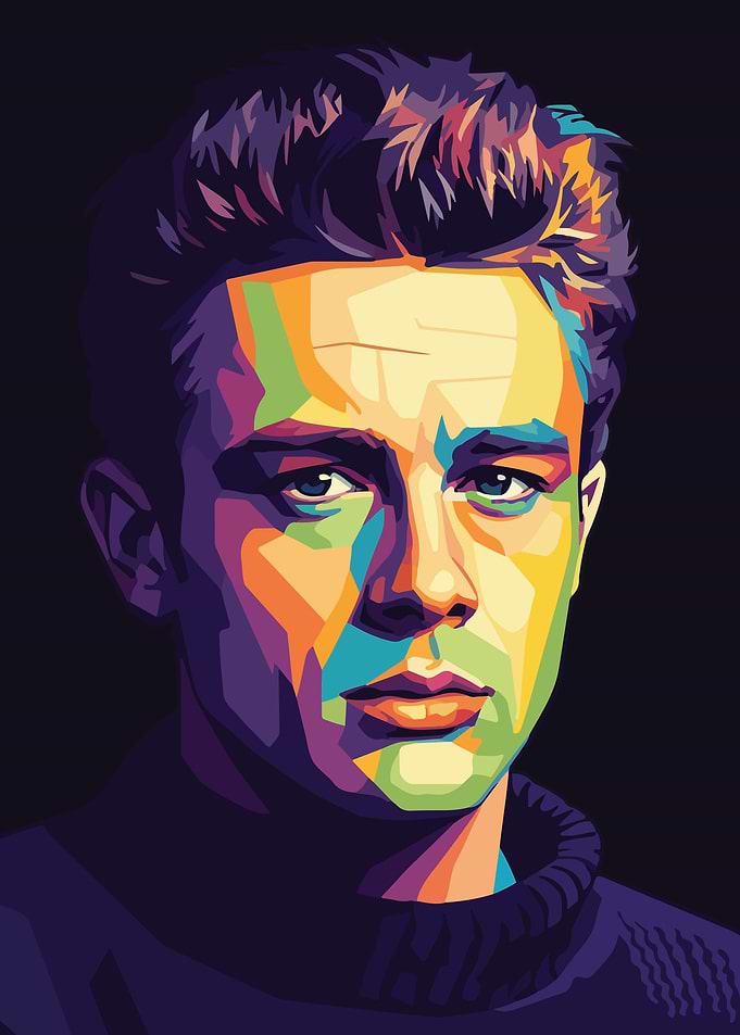 James Dean Pop Art Portrait