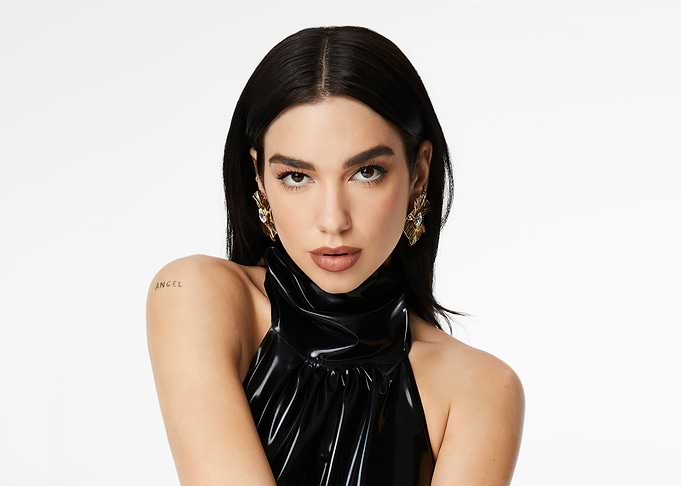 dua lipa portrait in black vinyl