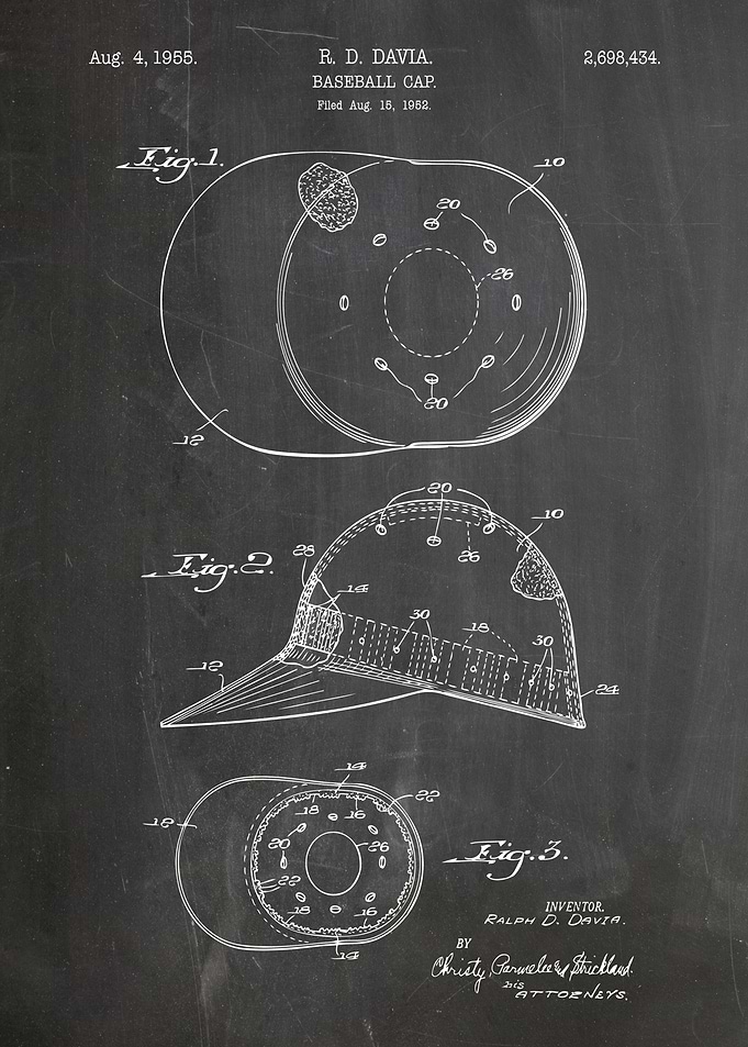 Baseball Cap Patent Drawing
