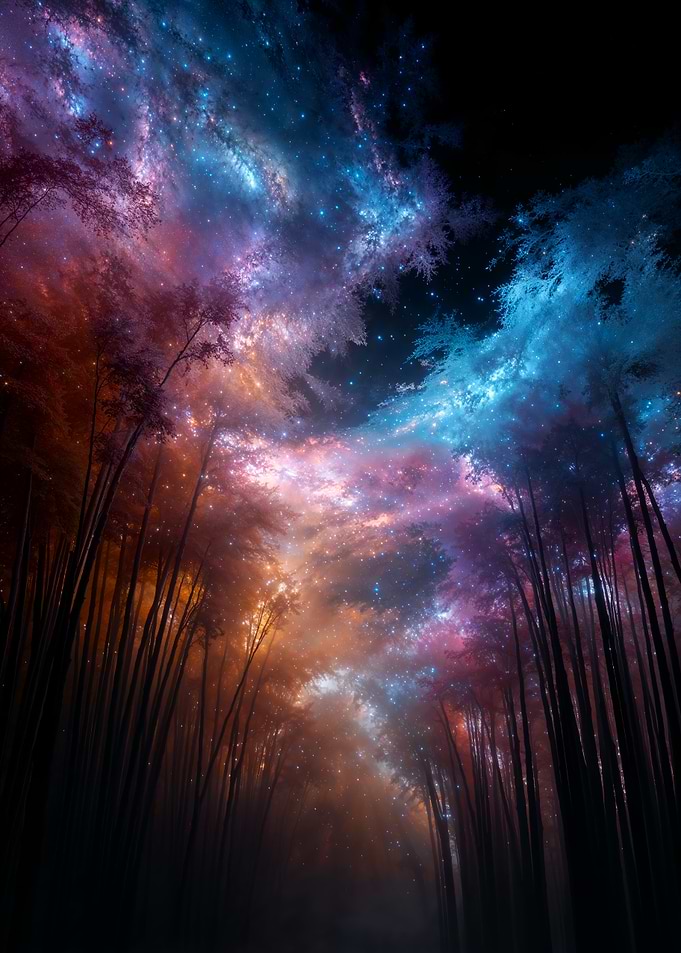 Cosmic Bamboo Forest
