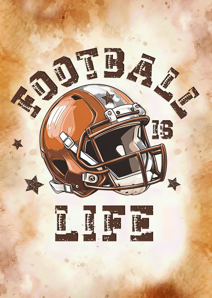 Football is Life Helmet Art