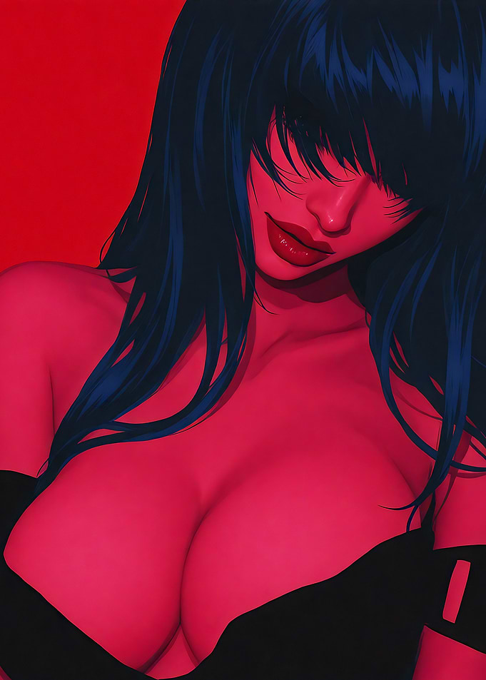 Red Portrait of a Woman