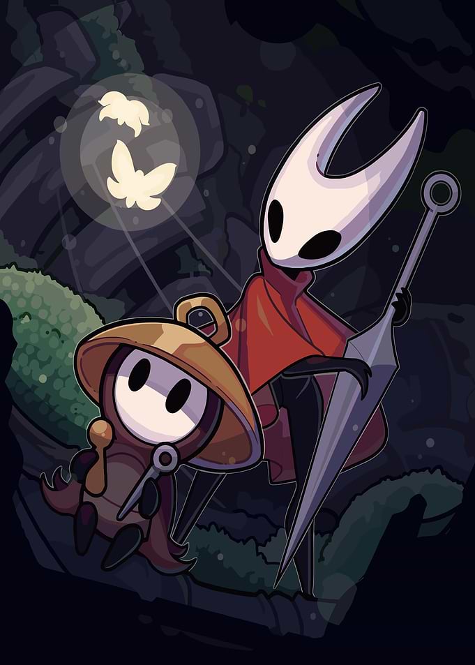 Hollow Knight characters illustration