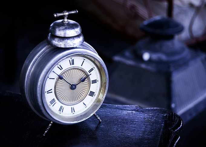 Vintage Alarm Clock Still Life