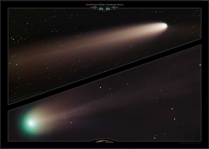 Tsuchinshan-ATLAS and Demon Comets (12P/Pons-Brooks) in Space