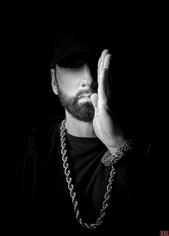Eminem Portrait in Black and White