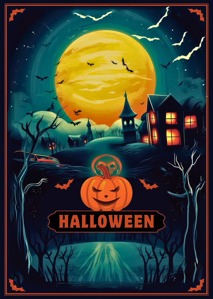 Halloween Night Spooky Illustration