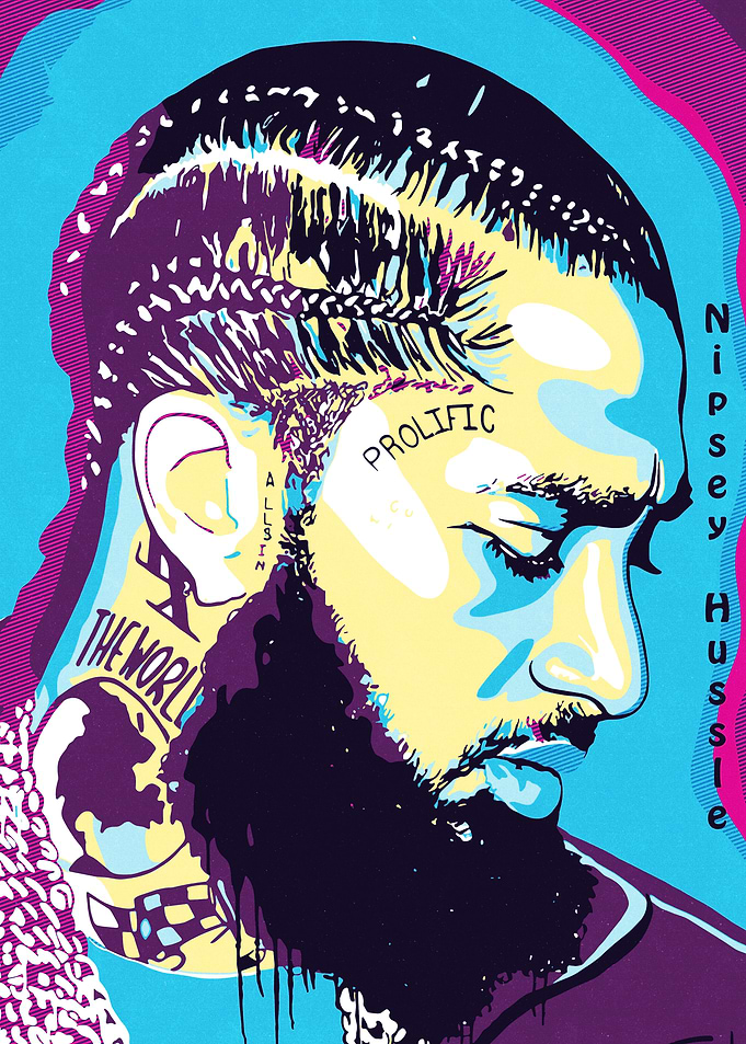 Nipsey Hussle Portrait Pop Art