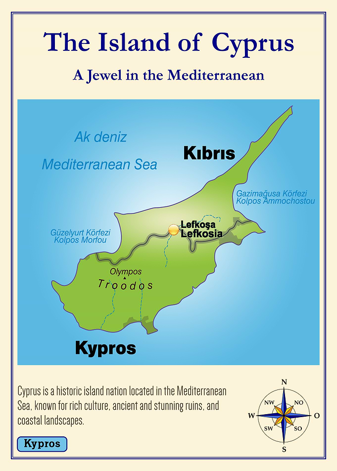 Map of Cyprus: A Mediterranean Jewel