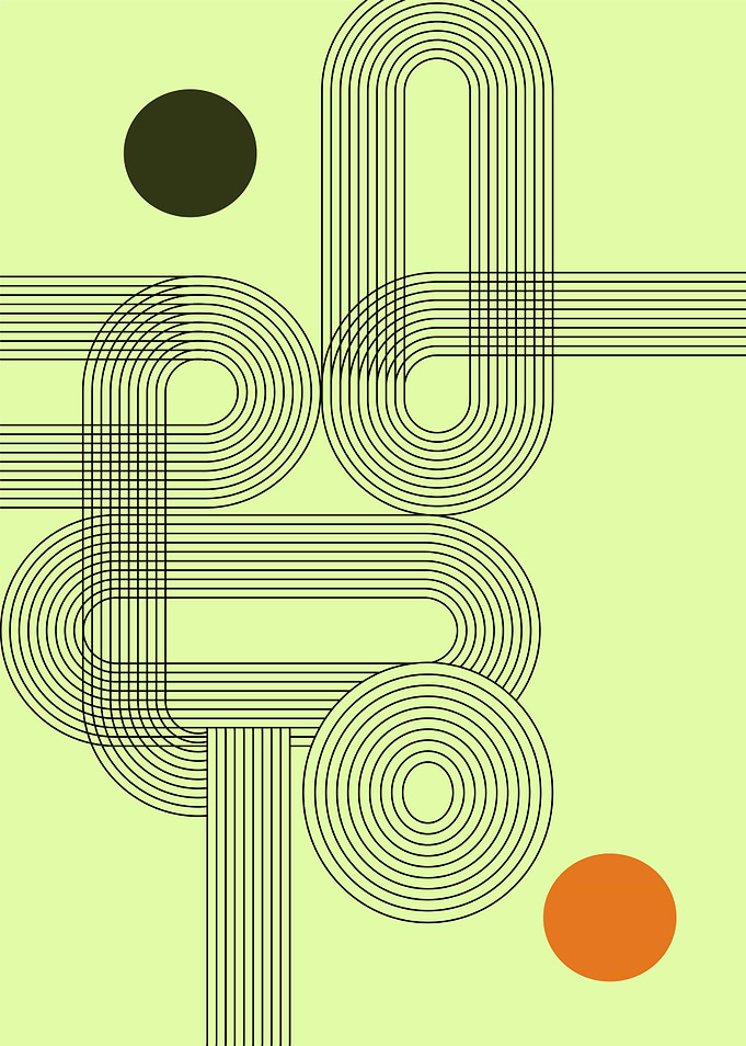 Abstract lines and circles