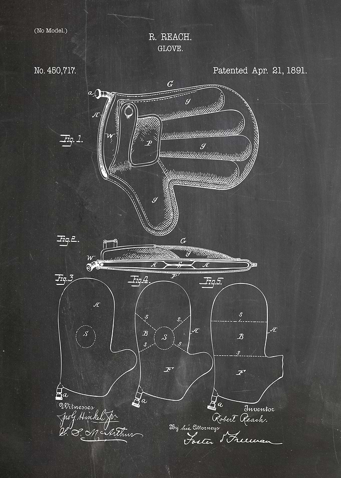 R. Reach Glove Patent Blueprint